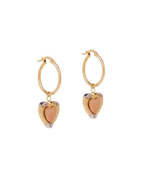 prada heart earrings|prada nylon earrings.